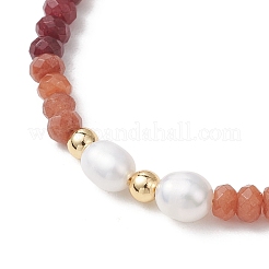 Ensembles de bracelets et colliers en jade naturel teint de Malaisie et perles de culture d'eau douce naturelles&nbsp;SJEW-JS01373-03
