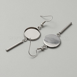 Crochets de boucles d'oreilles en acier inoxydable 314&nbsp;LS-STAS-WH0046-01A