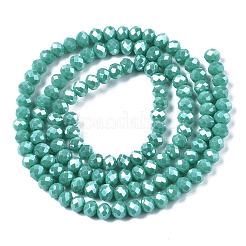 Chapelets de perles en verre électroplaqué&nbsp;EGLA-A034-P8mm-A03