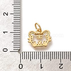 Gestell Messing micro ebnen Zirkonia Anhänger&nbsp;KK-H508-28G-07