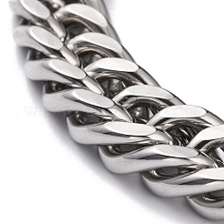 Anlaufgeschützte kubanische Gliederkettenarmbänder aus Edelstahl 304&nbsp;STAS-A028-B064P-A