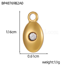 Ciondoli in acciaio inox 304&nbsp;STAS-OY012-68G