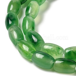 Naturels teints en blanc perles de jade brins&nbsp;G-M402-A01-04