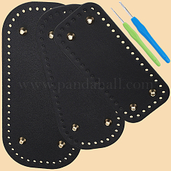 3 stücke 3 arten pu leder stricken häkeln taschen nagel boden shaper pad&nbsp;DIY-CL0002-15