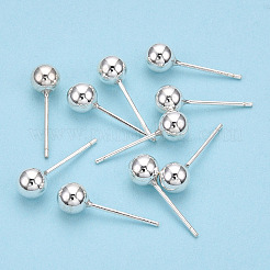 925 orecchini a bottone rotondi in argento sterling&nbsp;STER-T005-01F