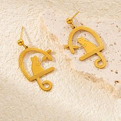 Pendientes colgantes de acero inoxidable 304&nbsp;WG8A128-01