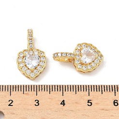 Pendentifs avec zircon cubiques à micro-pavés en laiton&nbsp;KK-Z139-05G-03