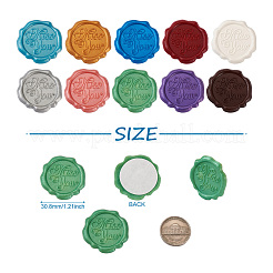 20pcs 10 Farben selbstklebende Wachssiegelaufkleber&nbsp;DIY-TA0003-48
