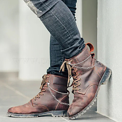 Decorazione scarpa in ferro graffetta a doppio filo e catena portacavi&nbsp;FIND-PH01455