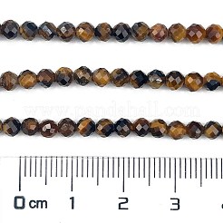 Chapelets de perles d'œil de tigre naturel&nbsp;X-G-C127-A06-06