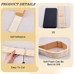 1 bordure de papier peint autocollante imperméable en mousse PVC 3D&nbsp;DIY-CP0011-42D