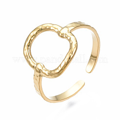 Anello polsino ovale aperto in acciaio inossidabile 304&nbsp;RJEW-T023-81G