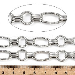 Strukturiertes Oval aus Edelstahl 304 mit flachen&nbsp;CHS-C017-01P