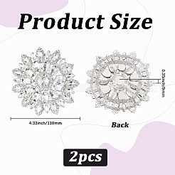 2 Stück Glas-Hotfix-Strass.&nbsp;DIY-GF0013-36B