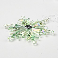 Décoration de pendentif en plastique transparent de noël&nbsp;HJEW-G022-01D