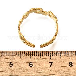 Anelli polsini aperti in acciaio inossidabile 304&nbsp;RJEW-M072-15G
