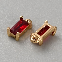 Breloques en laiton doré avec micro pavé de zircones cubiques&nbsp;KK-WH0079-130A