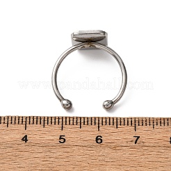 Componenti per anello polsino aperto in acciaio inossidabile 304&nbsp;STAS-S134-01P-E01