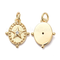 Ciondoli in ottone zirconi chiari micro pavé&nbsp;KK-I658-04G