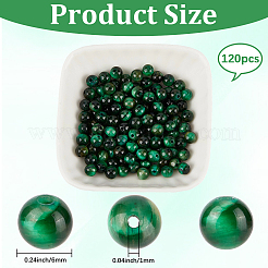 120pcs natürliche Tigerauge-Perlen&nbsp;G-PA0001-13B