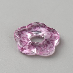 Perline in resina trasparente stampata leopardo&nbsp;RESI-FS0003-01F
