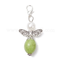 Pendentifs décoratifs en perles turquoise imitation acrylique craquelée&nbsp;KEYC-JM03891