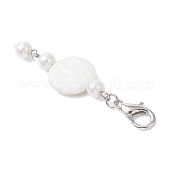 4 stücke 4 arten natürliche shell mit glas perle perle flache runde mit eule seestern schildkröte vortex anhänger dekorationen&nbsp;HJEW-JM03927