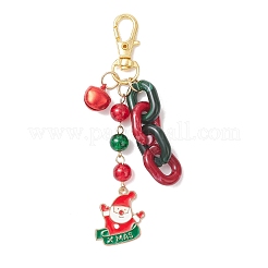 Décorations suspendues en alliage émaillé et verre sur le thème de Noël&nbsp;HJEW-JM03733