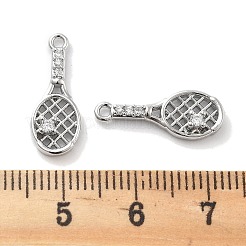 Placage de rack pendentifs en zircone cubique clair en laiton&nbsp;KK-M102-15P-A