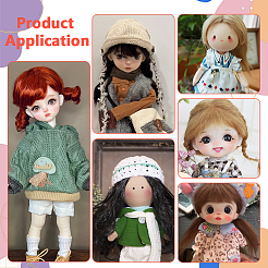 2 pieza de pelo de muñeca de lana de 2 colores&nbsp;DIY-NB0016-16