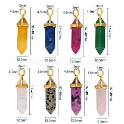 Natürliche gemischte Edelstein spitzen Anhänger&nbsp;G-CJ0001-30