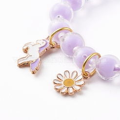 Transparente Acryl-Stretch-Charm-Armbänder für Kinder&nbsp;BJEW-JB06167