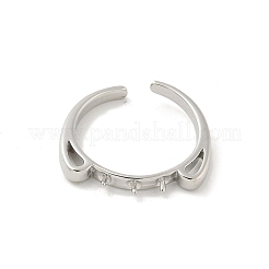 Sertissage de bague de manchette ouverte à cheville en laiton&nbsp;KK-G518-06P-01