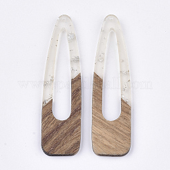 Grandes colgantes de resina y madera de nogal&nbsp;RESI-S358-99I