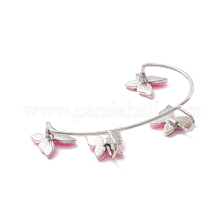 Orecchini con polsino a farfalla bling&nbsp;EJEW-I262-04B-P