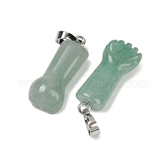 Pendenti avventurina verde naturale&nbsp;G-C184-03B