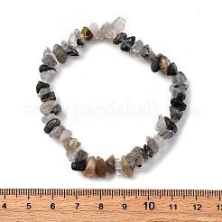 Natürliche Armbänder aus turmaliniertem Quarz / schwarzem Rutilquarz&nbsp;X-BJEW-JB03681-01
