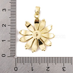 Cremagliera placcatura micro ottone spianare pendenti zirconi&nbsp;KK-K367-22G-01
