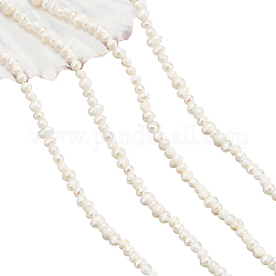 Nbeads 1 hebra hebras de perlas de agua dulce cultivadas naturales hebras, arroz, color de concha, 1.5~2x1.5~2x1.5~2mm, agujero: 0.5 mm, aproximamente 155~158 pcs / cadena, 14.13~14.25 pulgada (35.9~36.2 cm)