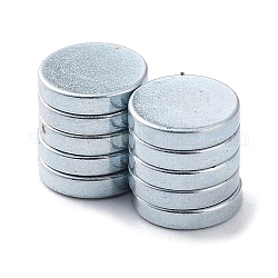 Flat Round Refrigerator Magnets, Office Magnets, Whiteboard Magnets, Durable Mini Magnets, Platinum, 7x1.5mm