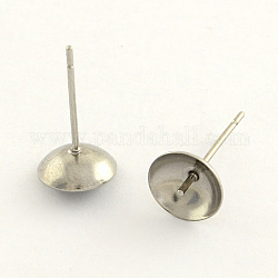 304 risultati di orecchini con montanti in acciaio inossidabile, per mezzo forato perle, colore acciaio inossidabile, 4mm, ago :0.7mm