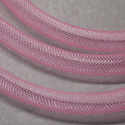 Пластиковый сетчатый шнур, розовые, 16 мм, 28 ярдов