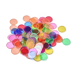 Zählchips aus transparentem Kunststoff, für Lernressourcen, Mischfarbe, 19x1.8 mm