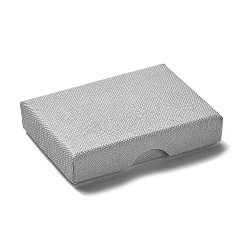 厚紙のジュエリーセットボックス  内部のスポンジ  長方形  グレー  7.05~7.15x5.05x1.55~1.6cm