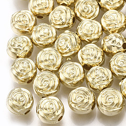 Ccb Kunststoff-Perlen, Blume, Licht Gold, 8x6.5 mm, Bohrung: 1.8 mm