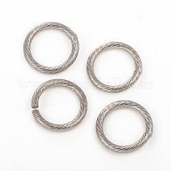 304 anello di salto in acciaio inossidabile, anelli di salto aperti, colore acciaio inossidabile, 15x2mm, diametro interno: 11mm, 12 gauge