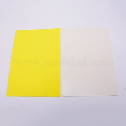 Sets de papier mousse éponge eva, avec dos adhésif, antidérapant, rectangle, jaune, 30x21x0.1 cm