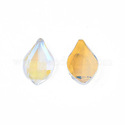 Cabujones de cristal de rhinestone, accesorios de la decoración del arte del clavo, facetados, lágrima, claro ab, 8x5x1.5mm
