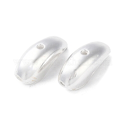 Alloy Beads, Long-Lasting Plated, Curved, Silver, 18x7.5x6.5mm, Hole: 1.2mm
