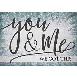 5D DIY Diamond Painting Family Theme Canvas Kits, Word You & Me WE GOT THIS, with Resin Rhinestones, Diamond Sticky Pen, Tray Plate and Glue Clay, Word, 30x40x0.02cm